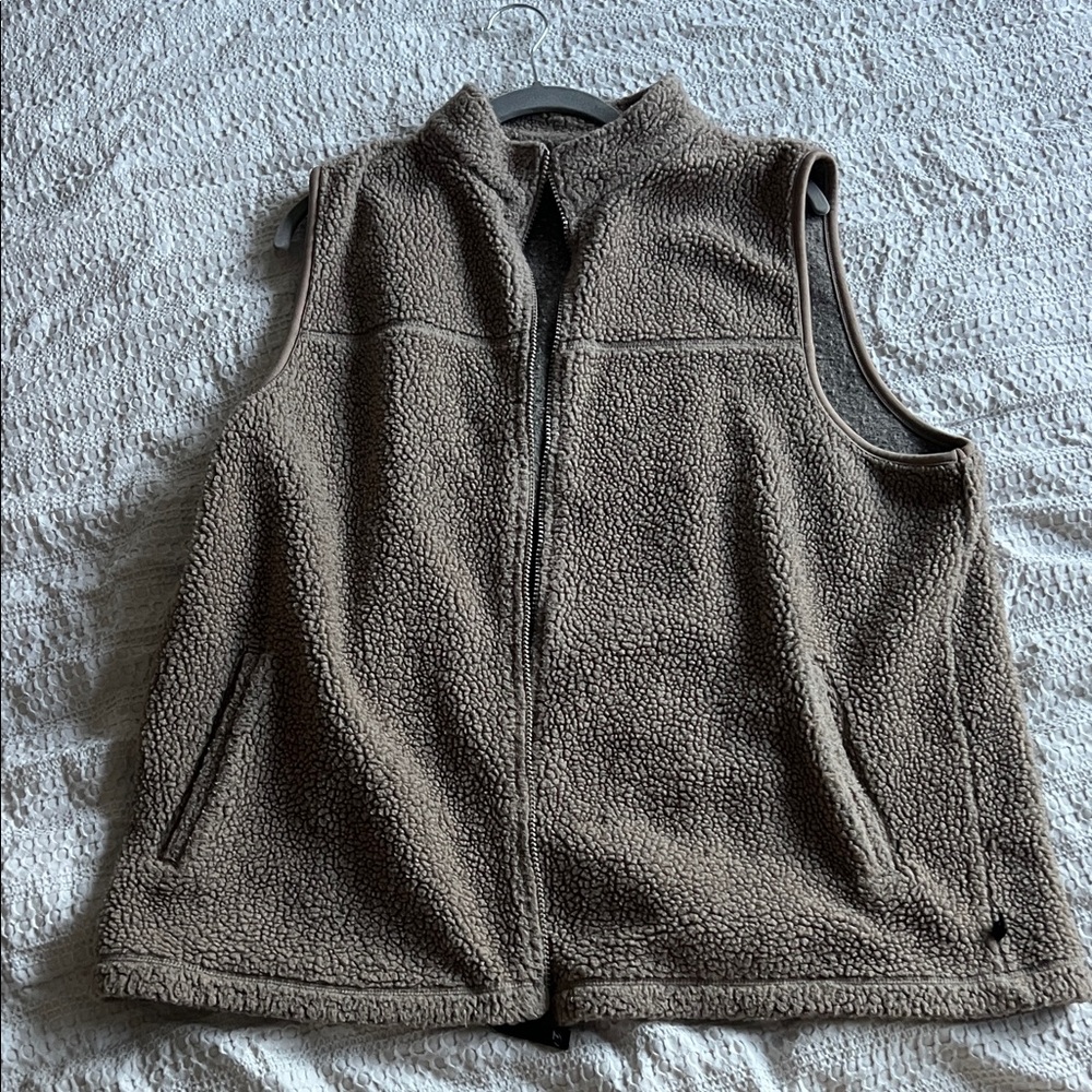 Venezia Jeans Tan Fleece Vest